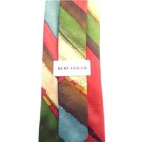Kurt Geiger Silk Tie Mainly Red & Gold Stripped Design