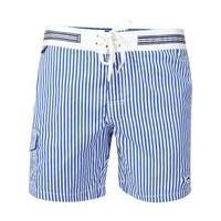kuamo striped swim shorts in vespa blue le shark