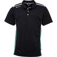 Kukri Mens Athletic Fit Poly Polo Black/Green/White