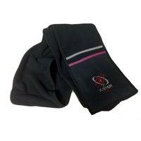 Kukri Ulster Rugby Scarf - Black/Pink/Charcoal 15/16