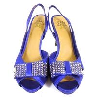 Kurt Geiger Size 7 Electric Blue Peep Toe Shoes