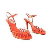 Kurt Geiger Size 5 Coral Peach Ankle Strap Heeled Sandals