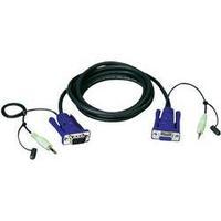 KVM Cable [1x VGA plug, Jack plug 3.5 mm - 1x VGA socket, Jack plug 3.5 mm] 1.80 m