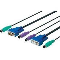 KVM Cable [2x PS/2 plug, VGA plug - 2x PS/2 plug, VGA plug] 1.80 m Black