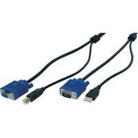 KVM Cable [1x VGA plug, USB 2.0 connector A - 1x VGA socket, USB 2.0 connector B] 1.