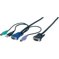 KVM Cable [2x PS/2 plug, VGA plug, USB 2.0 connector A - 1x VGA plug] 1.80 m