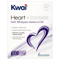 Kwai Heart + Immune Garlic Vitamins A, C & E - 100 One a Day Tablets