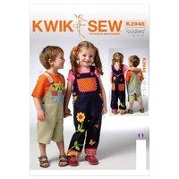 kwiksew k3948 toddlers overalls 361773