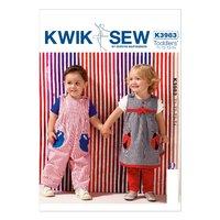 kwiksew k3983 toddlers dress overalls an 361801