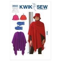 KwikSew K3543-Hats Mittens and Shawl 361553