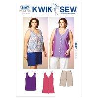 kwiksew k3867 shorts top and tunic 361680