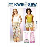 KwikSew K3882-Sleep Pants Shorts and Top 361726