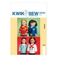 KwikSew K4035-Tops For 18 Dolls 361845