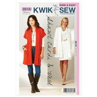 KwikSew K3916-Shawl Cardi and Vest 361746