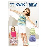 kwiksew k3698 ruffly top and skirt 361603