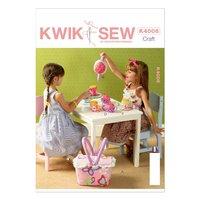 KwikSew K4006-Fabric Tea Set and Basket 361820