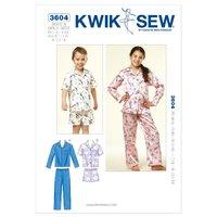 kwiksew k3604 boys and girls pajamas 361570