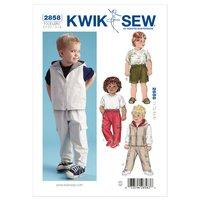 KwikSew K2858-Pants Shorts and Vest 361432