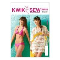 KwikSew K4003-Misses Cover-Up and Swimsu 361817