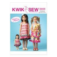 KwikSew K4039-Girls/Dolls Jumpers 361848