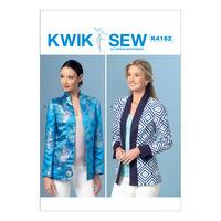 Kwik Sew Misses Open Front Banded Jackets 386635