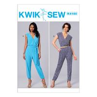 Kwik Sew Misses Surplice Blouson Jumpsuits and Sash 386687