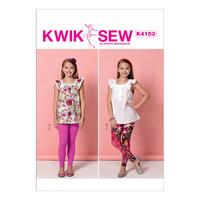 Kwik Sew Girls Square Neckline Tops and Leggings 386613