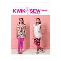 kwik sew girls square neckline tops and leggings 386613