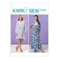 Kwik Sew Misses Elastic Waist Peasant Dresses and Sash 386618