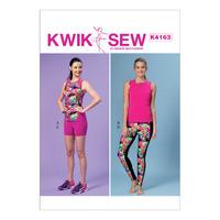 Kwik Sew Misses Racerback Tops Shorts and Leggings 386636