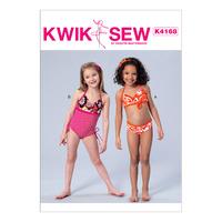 Kwik Sew Girls Halter Bikini and One Piece Swimsuit 386653