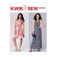 Kwik Sew Misses Surplice A Line Dresses and Sash 386655