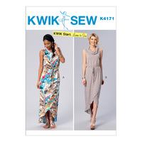 Kwik Sew Misses Elastic Waist Tulip Hem Dresses 386656