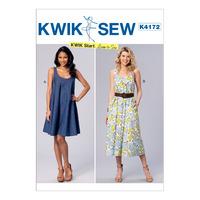 Kwik Sew Misses Sleeveless Scoopneck Tent Dresses 386665