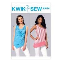 Kwik Sew Misses Front Drape or Banded Tank Tops 386670