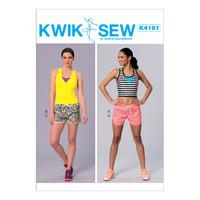 Kwik Sew Misses Racerback Tops and Drawstring Shorts 386691