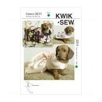 Kwik Sew Pets Sewing Pattern 3311 Pet Coats, Dress & Carrier