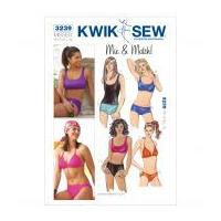 Kwik Sew Ladies Easy Sewing Pattern 3239 Bikini & Tankini Swimsuits