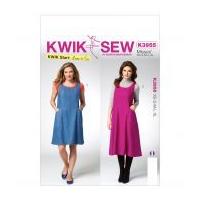 Kwik Sew Ladies Easy Sewing Pattern 3955 Dresses with Pockets