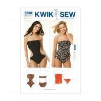 Kwik Sew Ladies Easy Sewing Pattern 3608 Strapless Swimsuits