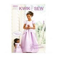 Kwik Sew Childrens & Dolls Sewing Pattern 3903 Matching Princess Dresses