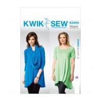Kwik Sew Ladies Easy Sewing Pattern 3954 Drapey Tunic Tops