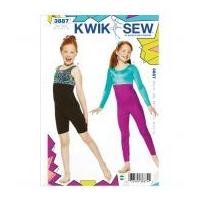 Kwik Sew Childrens Easy Sewing Pattern 3887 Unitard Full Body Leotard