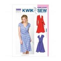 kwik sew ladies sewing pattern 3489 fitted wrap dresses