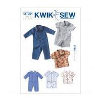 Kwik Sew Childrens Sewing Pattern 3730 Boys Overalls & Shirts
