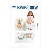 Kwik Sew Crafts Easy Sewing Pattern 3596 Dolls Clothes Aprons