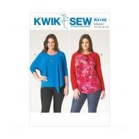 Kwik Sew Ladies Plus Size Easy Sewing Pattern 4146 Pullover Stretch Knit Tops