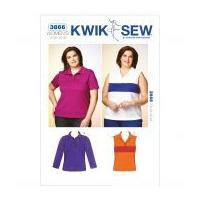 kwik sew ladies plus size sewing pattern 3866 casual tops