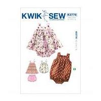 kwik sew baby sewing pattern 3776 dress bloomers romper