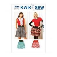 Kwik Sew Ladies Easy Sewing Pattern 3744 Gathered & Ruffle Skirts